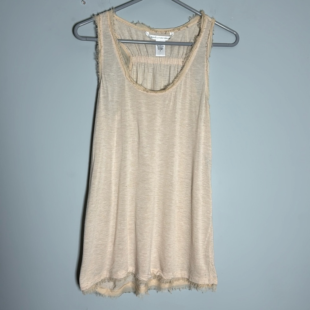 Diane Von Furstenberg 100% Silk Sleeveless Top Size M